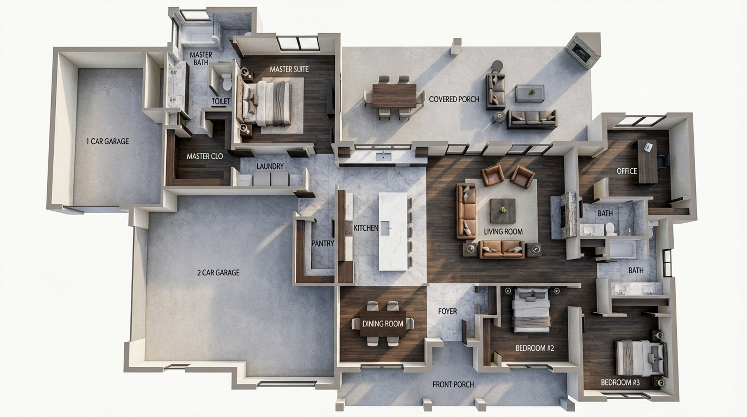 2255 sq ft Farmhouse Floor Plan