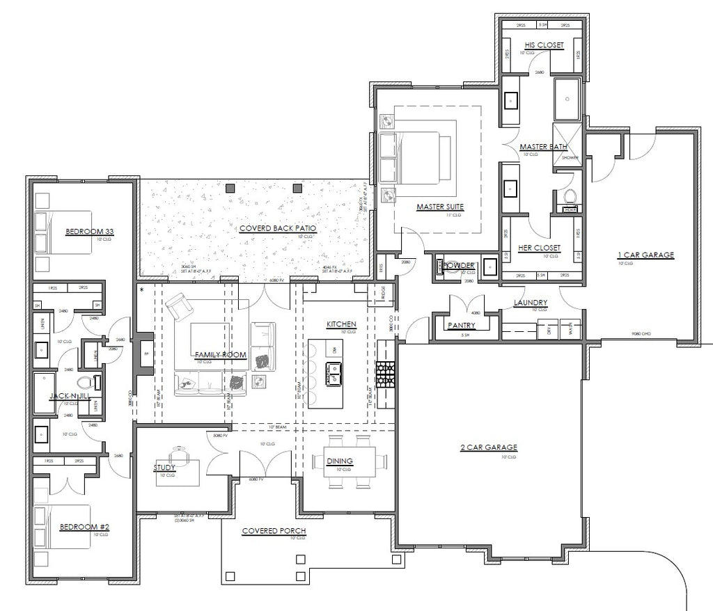 2255 sq ft Farmhouse Floor Plan