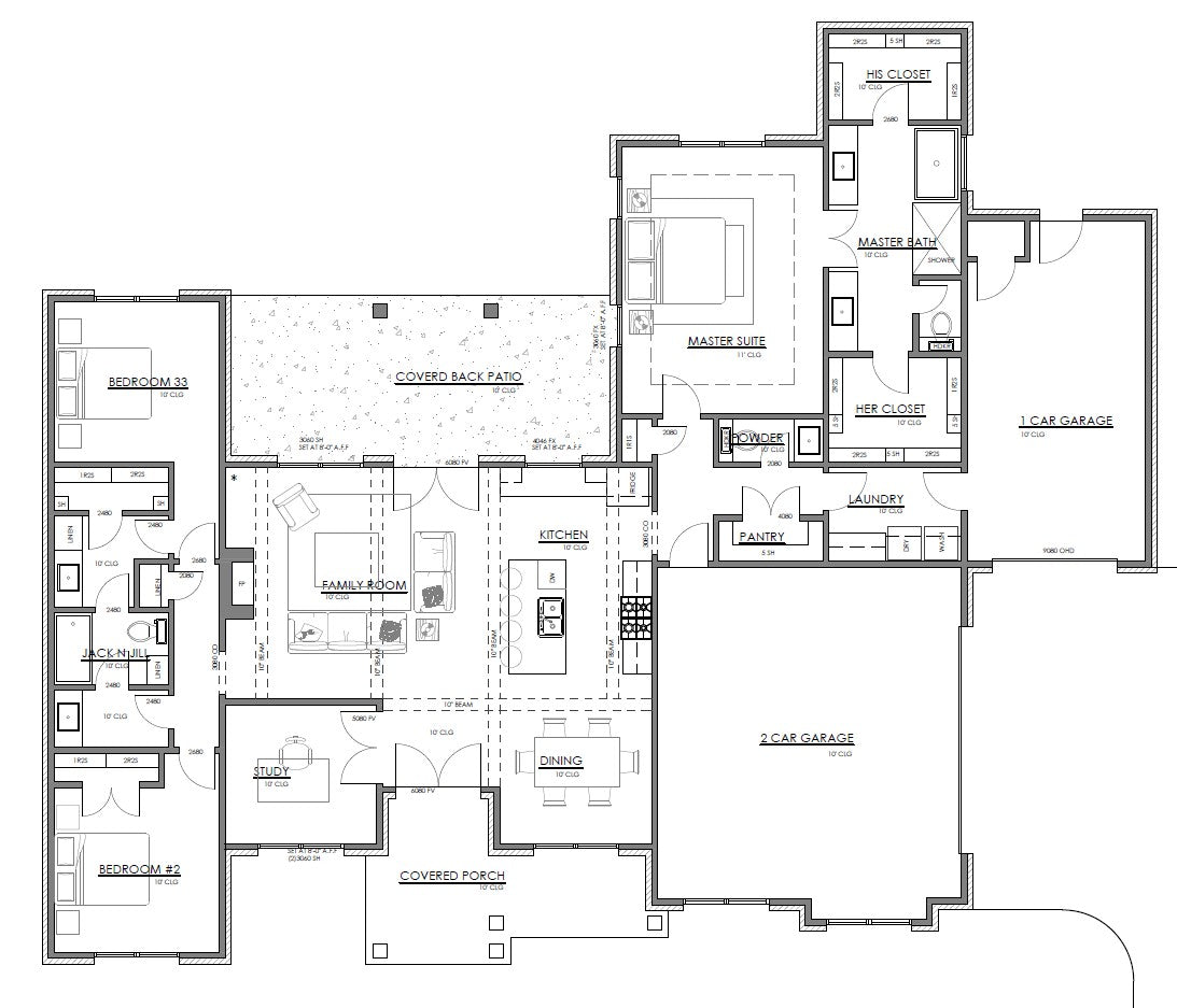 2255 sq ft Farmhouse Floor Plan