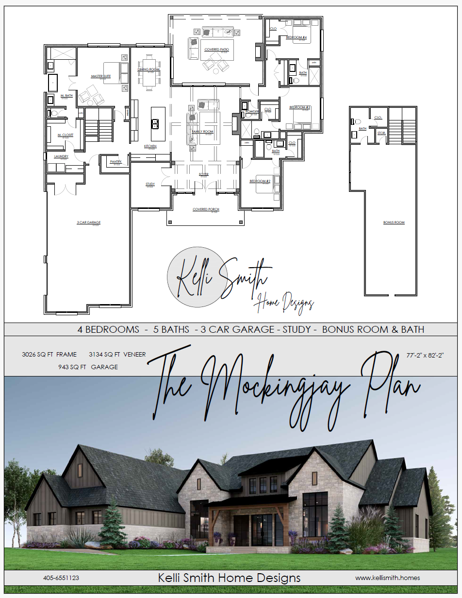 3752 sq ft Floor plan - Farmhouse Style home