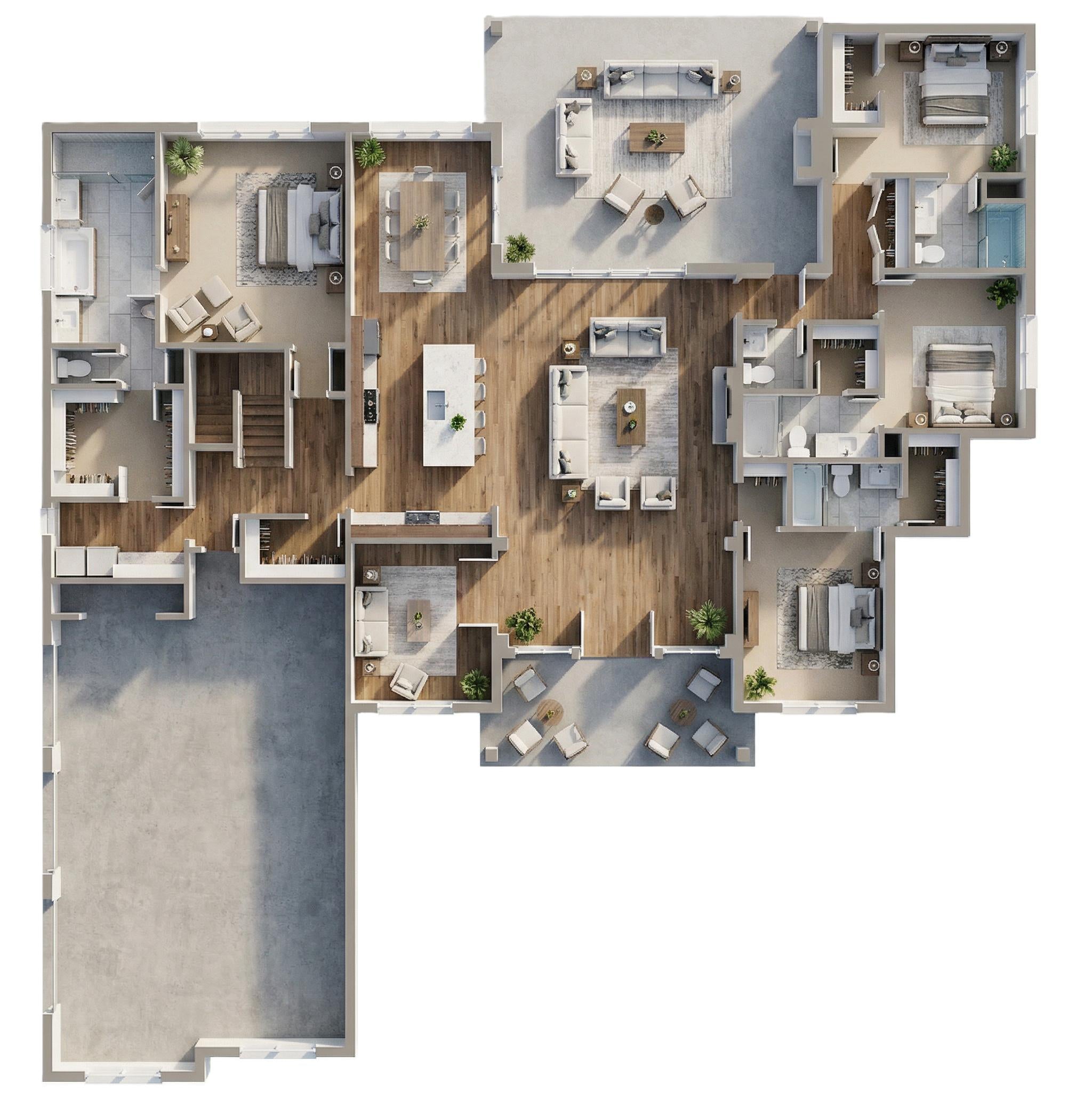 3752 sq ft Floor plan - Farmhouse Style home