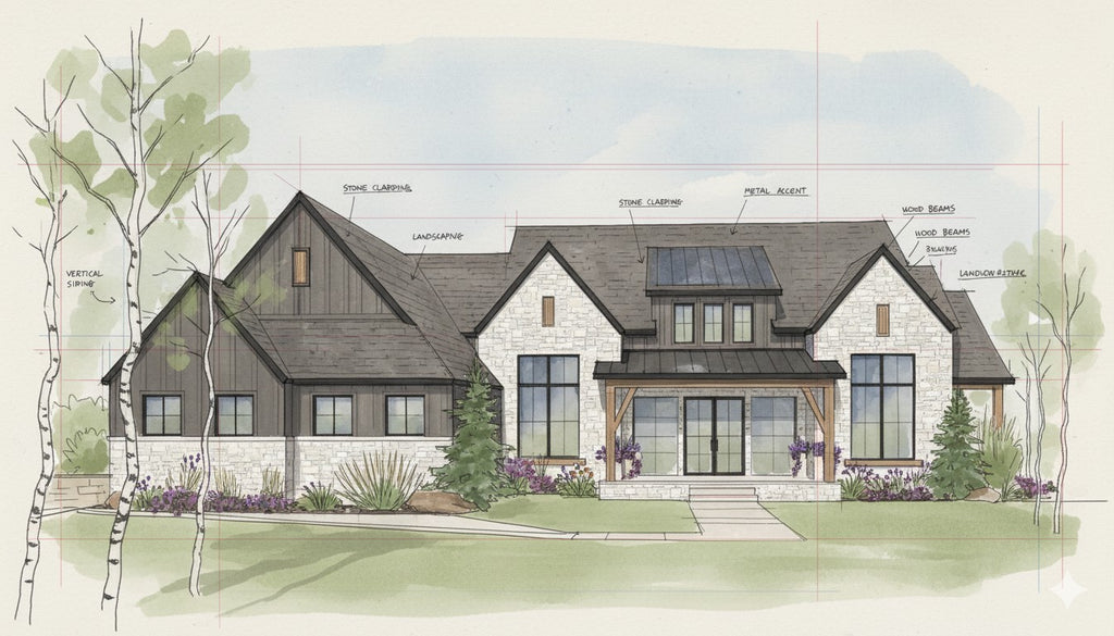 3752 sq ft Floor plan - Farmhouse Style home